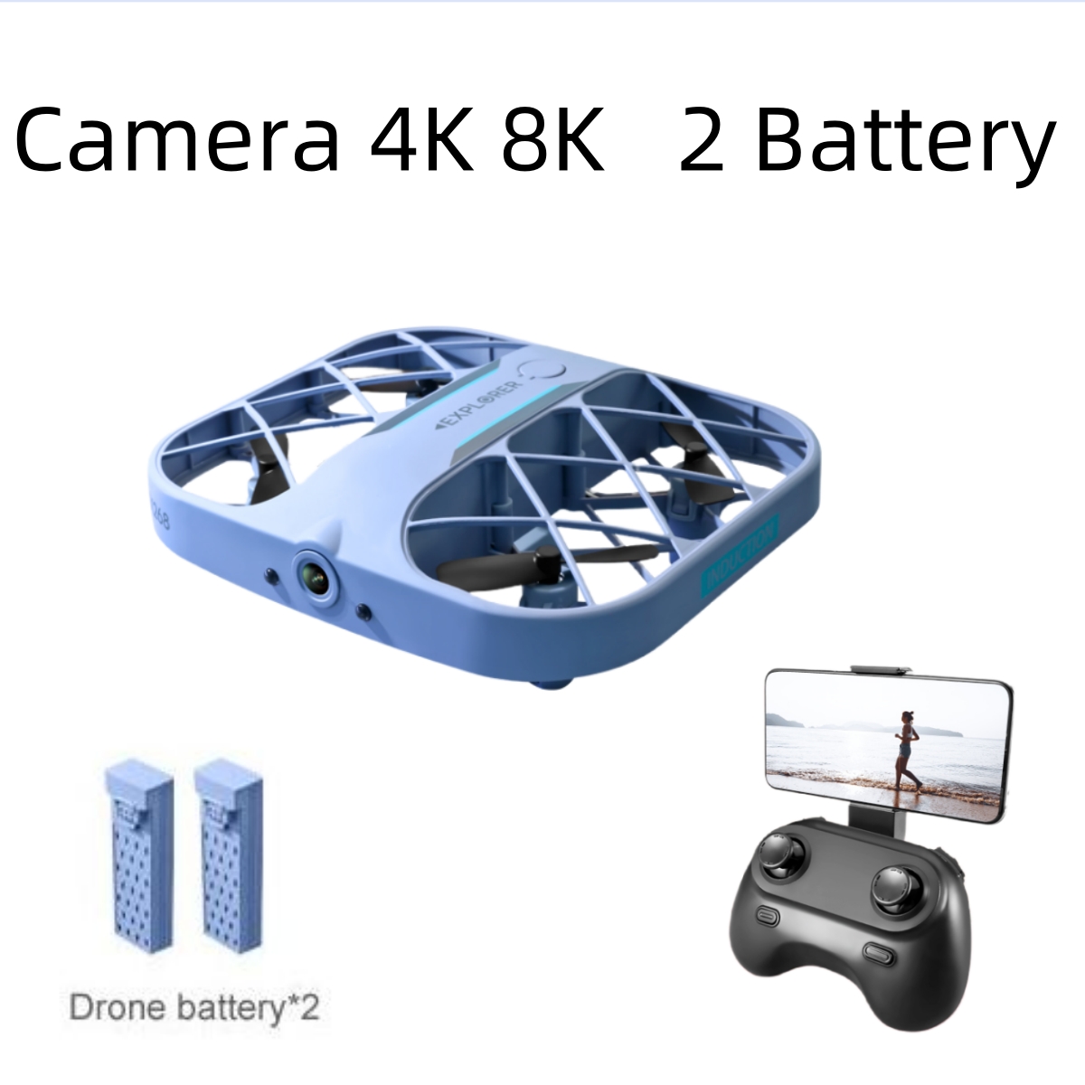 JJRC H107 FPV RC Drone with 2  - đánh giá và giá Drone Camera Hd